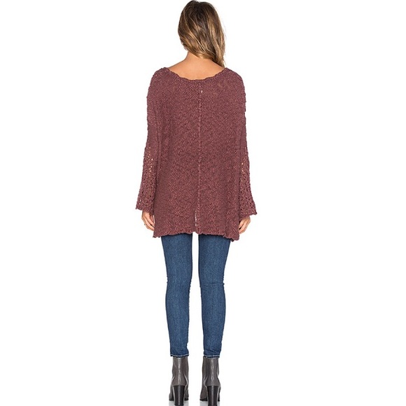 Free People Pretty Pointelle Vee Sweater - Picture 3 of 14